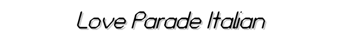 Love Parade italian font